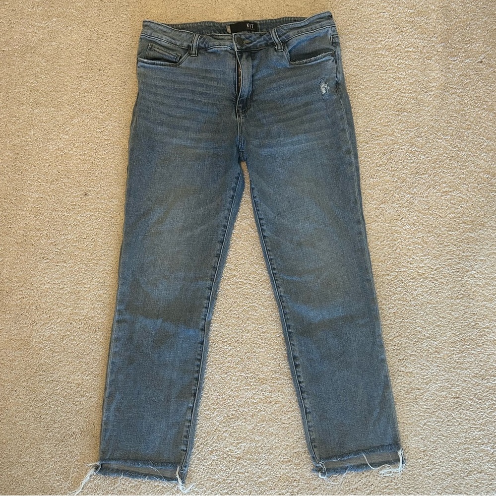Kut from the Kloth Reese Step Hem Ankle Straight Leg Jeans